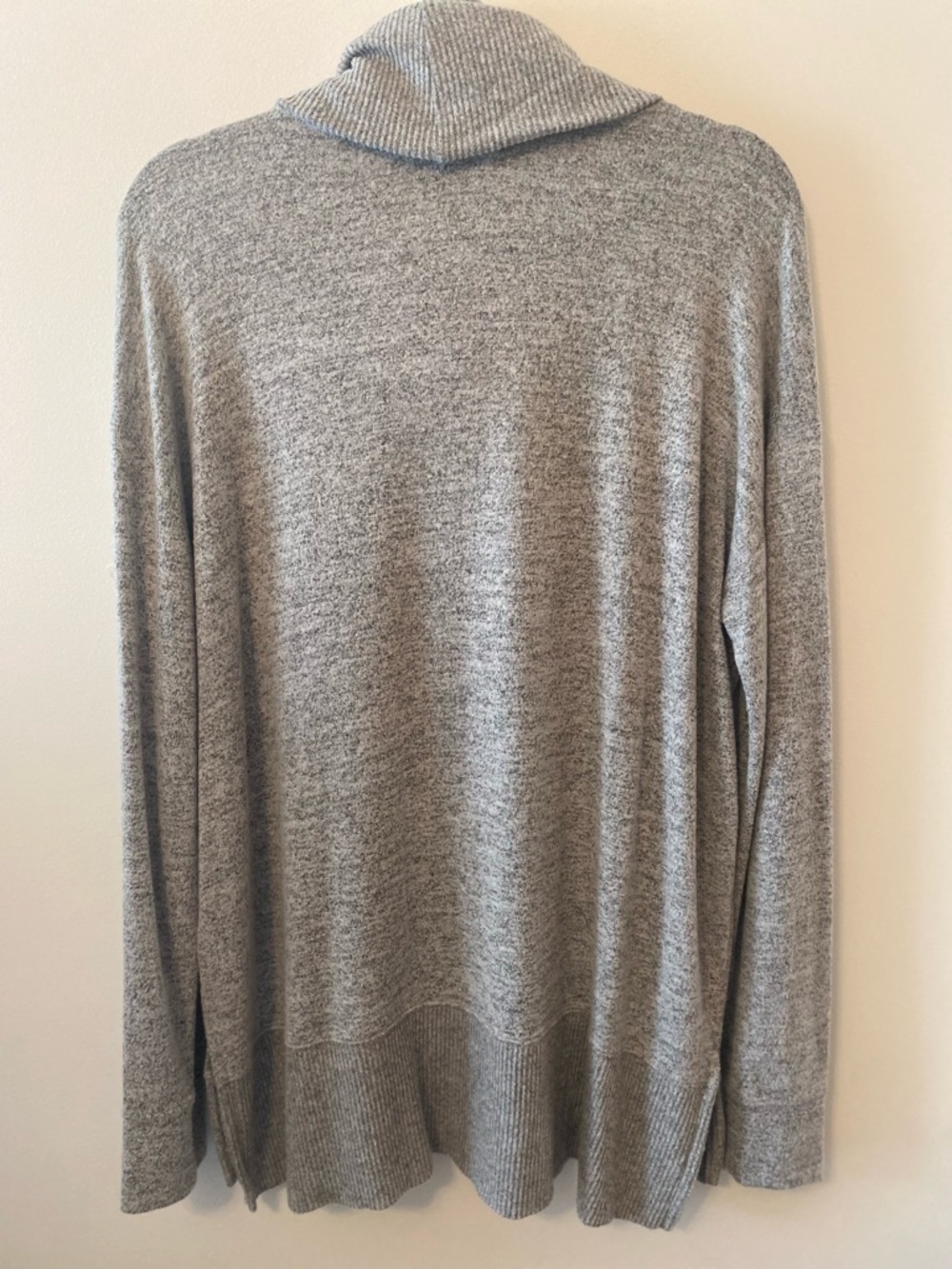 GAP Cowl Neck Heather Gray Long Sleeve Sweater